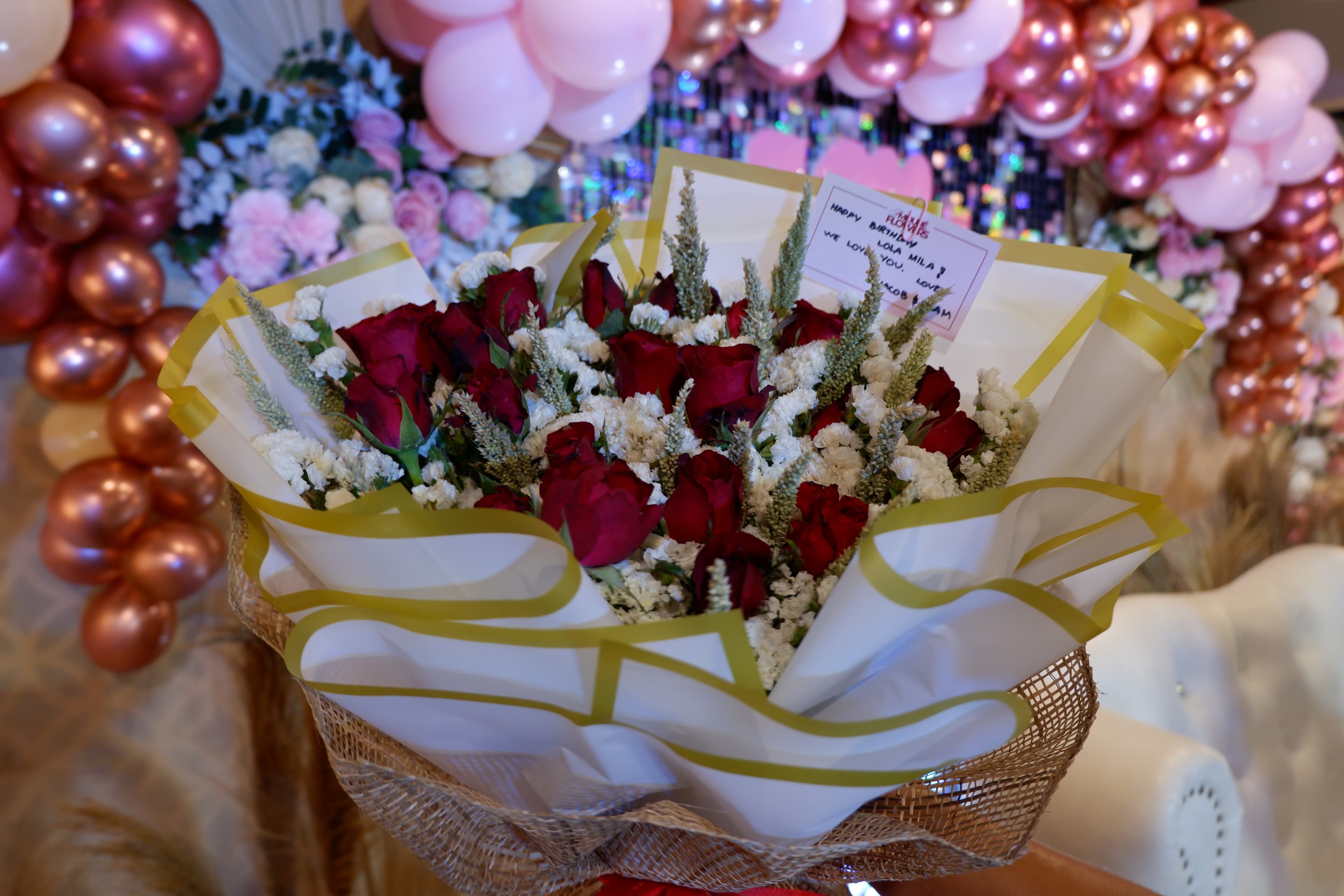 75-stem bouquet — grand gesture arrangement