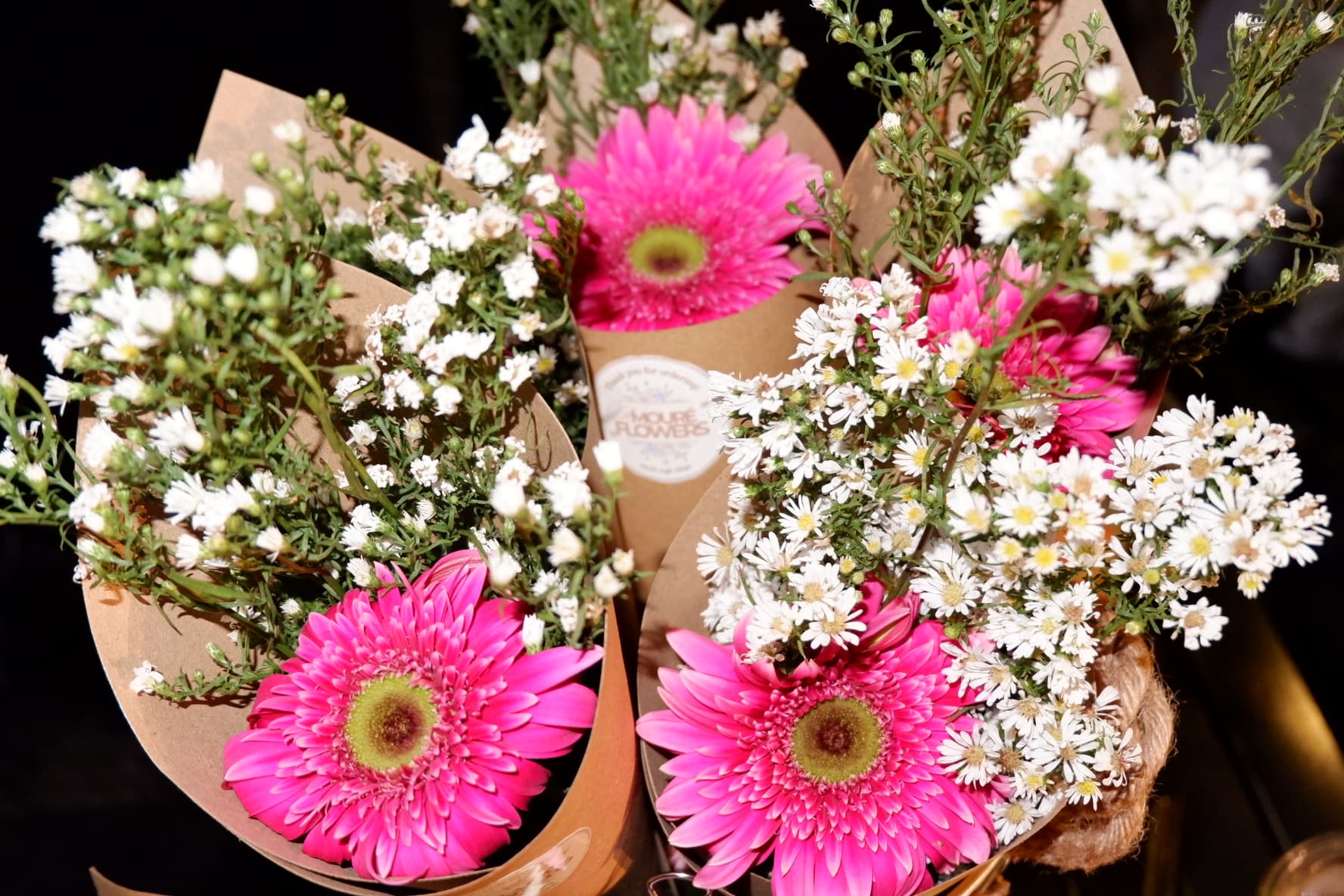 Amouré Flowers pop-up — live event setup by the team